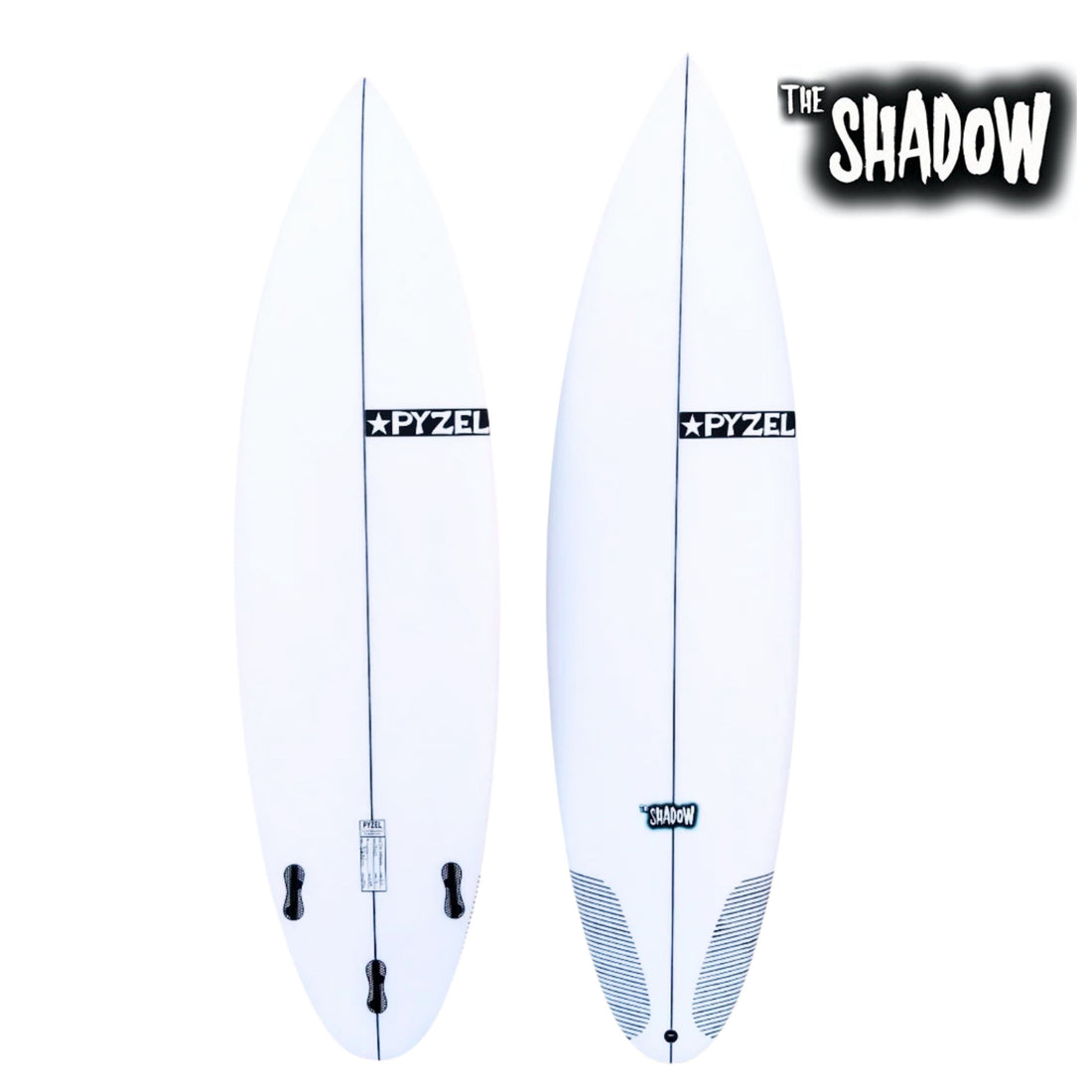 The Pyzel Shadow surfboard model in round tail, is Pyzel Surfboards' all rounder. The Pyzel Shadow is your daily driver style board but give's all surfers the advantages of a wider, forward outlined type of board, but in a sleek, High Performance package. This board really suits New Zealand waves. Fast across the flats, but loose in the turn. 