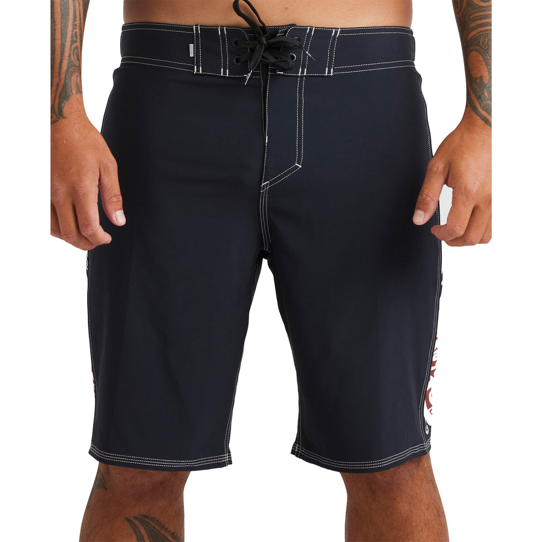 Quiksilver Kowhaiwhai Mangopare 20" Boardshort Black — Māori-inspired design from the Tai Kehu Collection by Kehu Butler, eco SurfSilk fabric available at Freeride Surf & Skate NZ.