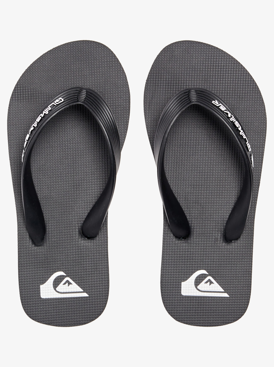 Quiksilver Molokai Youth Jandals in Black White available at Freeride Surf & Skate NZ.