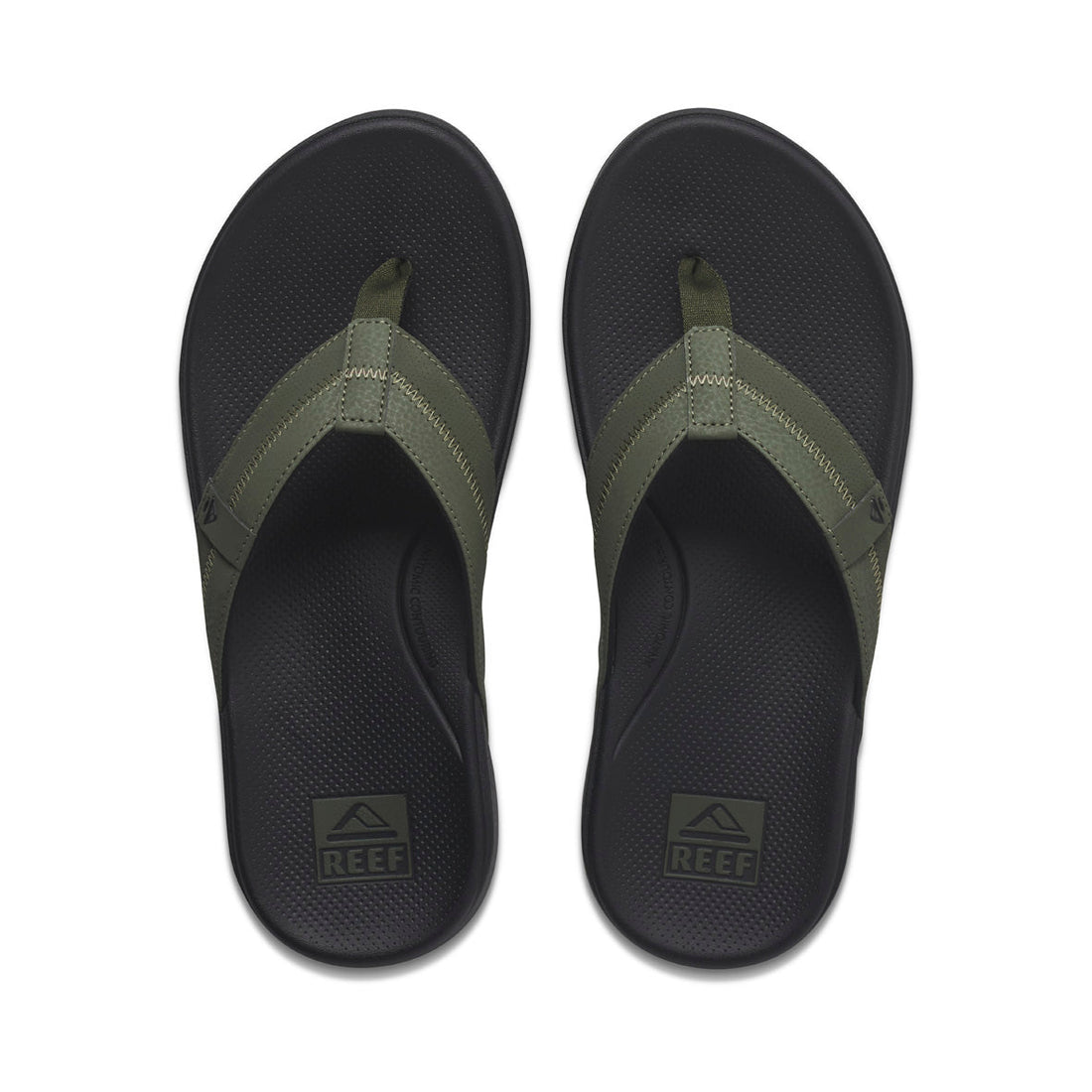 Reef Cushion Phantom 2.0 Jandal in Olive Black available at Freeride Surf & Skate NZ.