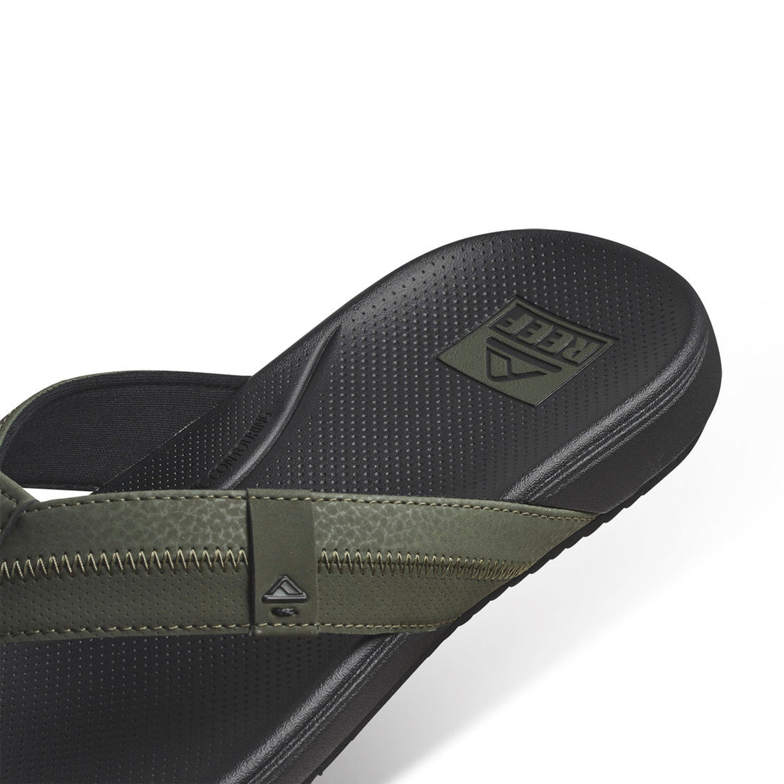 Reef Cushion Phantom 2.0 Jandal in Olive Black available at Freeride Surf & Skate NZ.