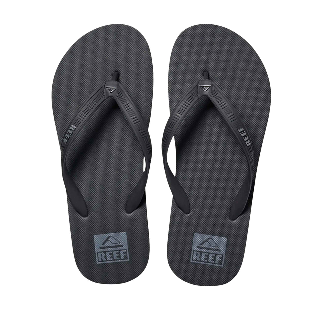 Reef Seaside Jandals in Black with cushioned rubber outsole and soft PVC-free straps, available at Freeride Surf & Skate NZ.