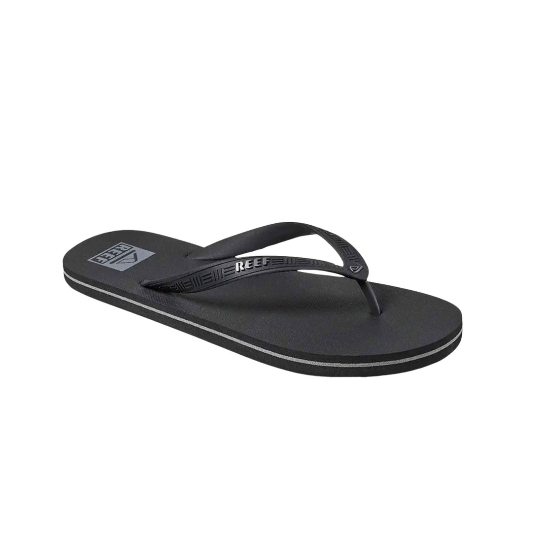Reef Seaside Jandals in Black with cushioned rubber outsole and soft PVC-free straps, available at Freeride Surf & Skate NZ.