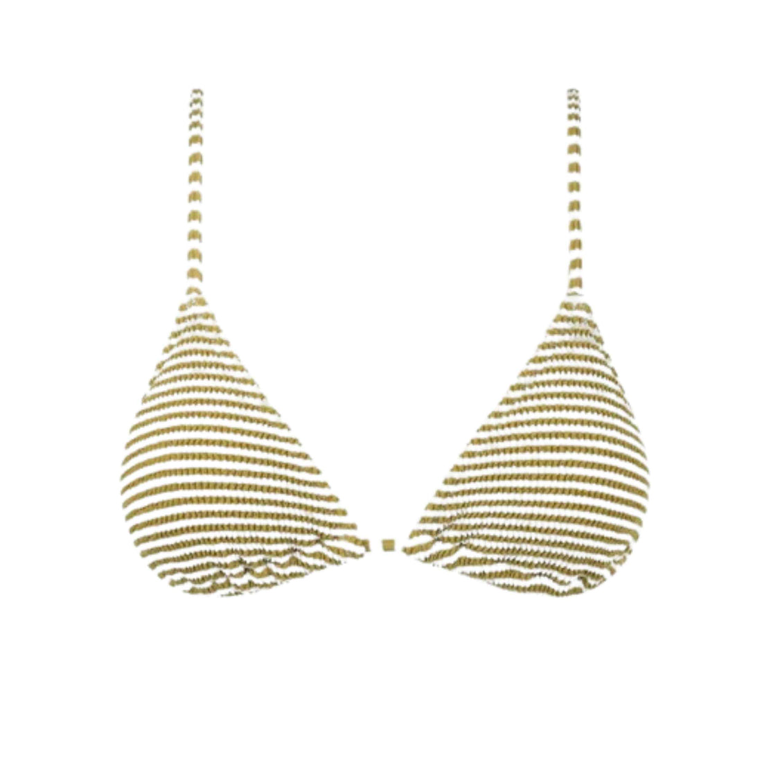 Rhythm Cove Stripe Slide Tri Bikini Top in Olive with adjustable triangle fit and vintage-inspired stripes, available at Freeride Surf & Skate NZ.