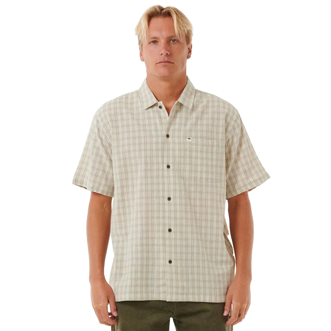 Rip Curl Classic Surf Check Shirt in Bone available at Freeride Surf & Skate NZ.