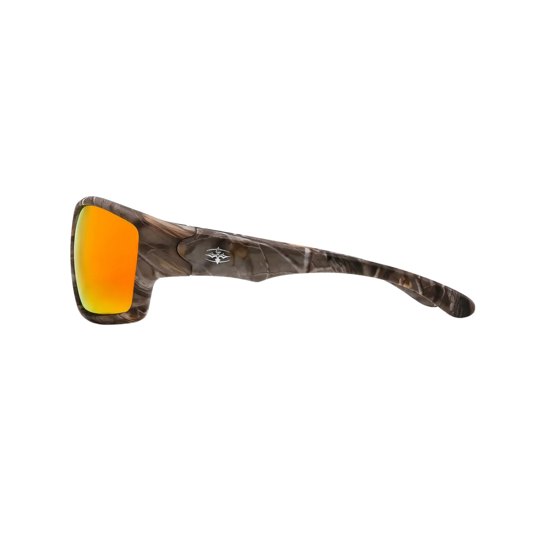 Ritual The Decline sunglasses combat brown with orange reflective polarised lenses oversized wrap frame at Freeride Surf & Skate NZ.