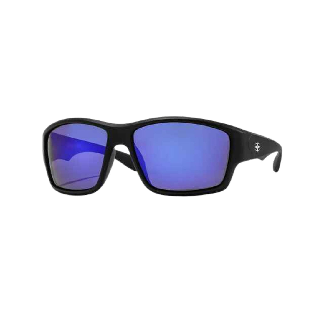 Ritual The Decline sunglasses matte black with blue reflective polarised lenses oversized frame available at Freeride Surf & Skate NZ.