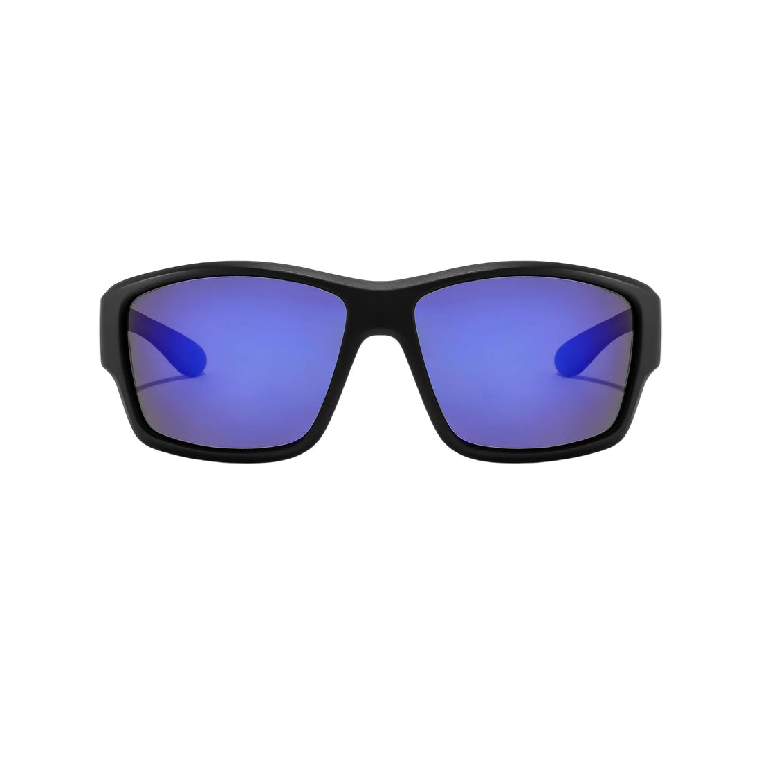 Ritual The Decline sunglasses matte black with blue reflective polarised lenses oversized frame available at Freeride Surf & Skate NZ.