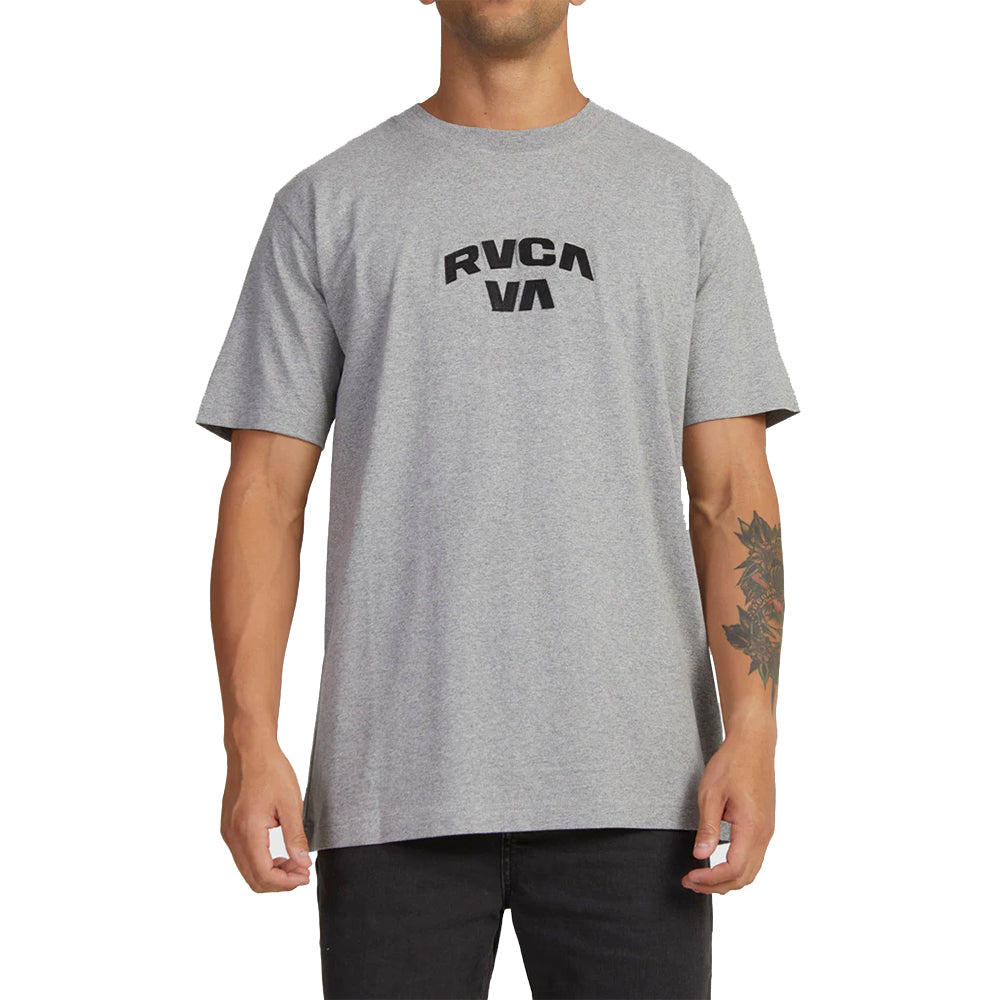 RVCA Strange Times Tee in Grey Marle available at Freeride Surf & Skate NZ.