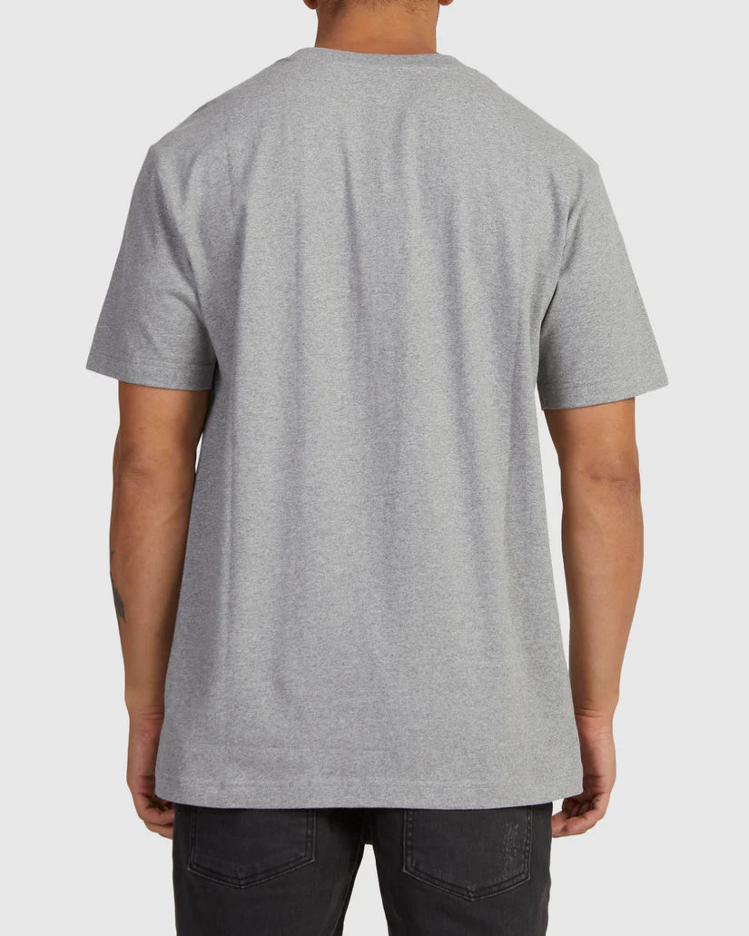 RVCA Strange Times Tee in Grey Marle available at Freeride Surf & Skate NZ.