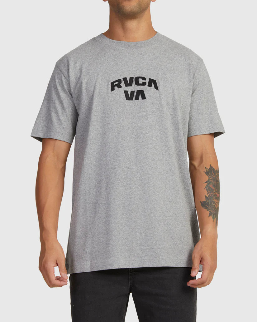 RVCA Strange Times Tee in Grey Marle available at Freeride Surf & Skate NZ.