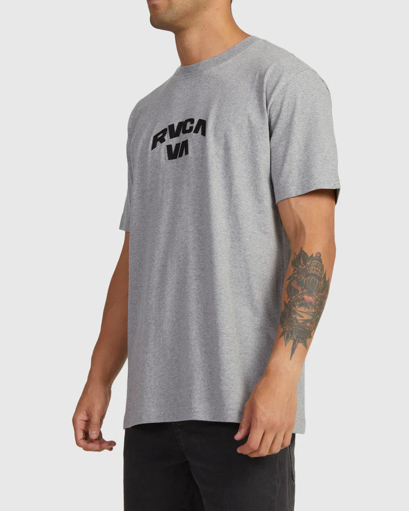 RVCA Strange Times Tee in Grey Marle available at Freeride Surf & Skate NZ.