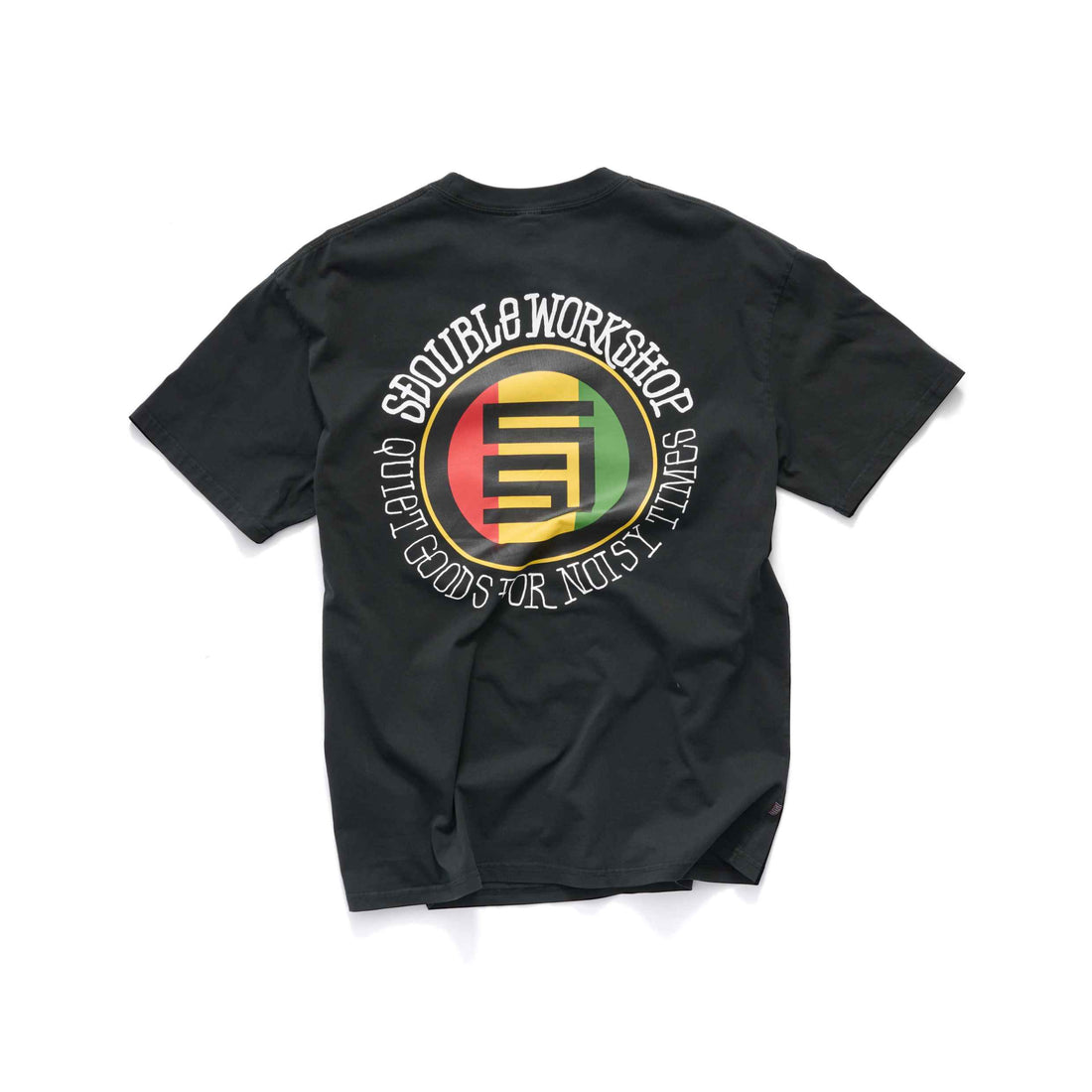 S/Double Quiet Dot Tee Overdye Black available at Freeride Surf & Skate NZ.