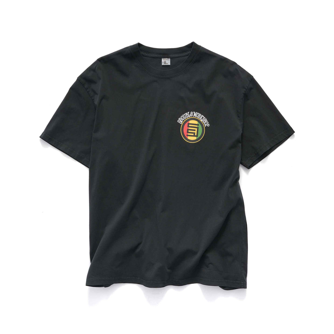 S/Double Quiet Dot Tee Overdye Black available at Freeride Surf & Skate NZ.