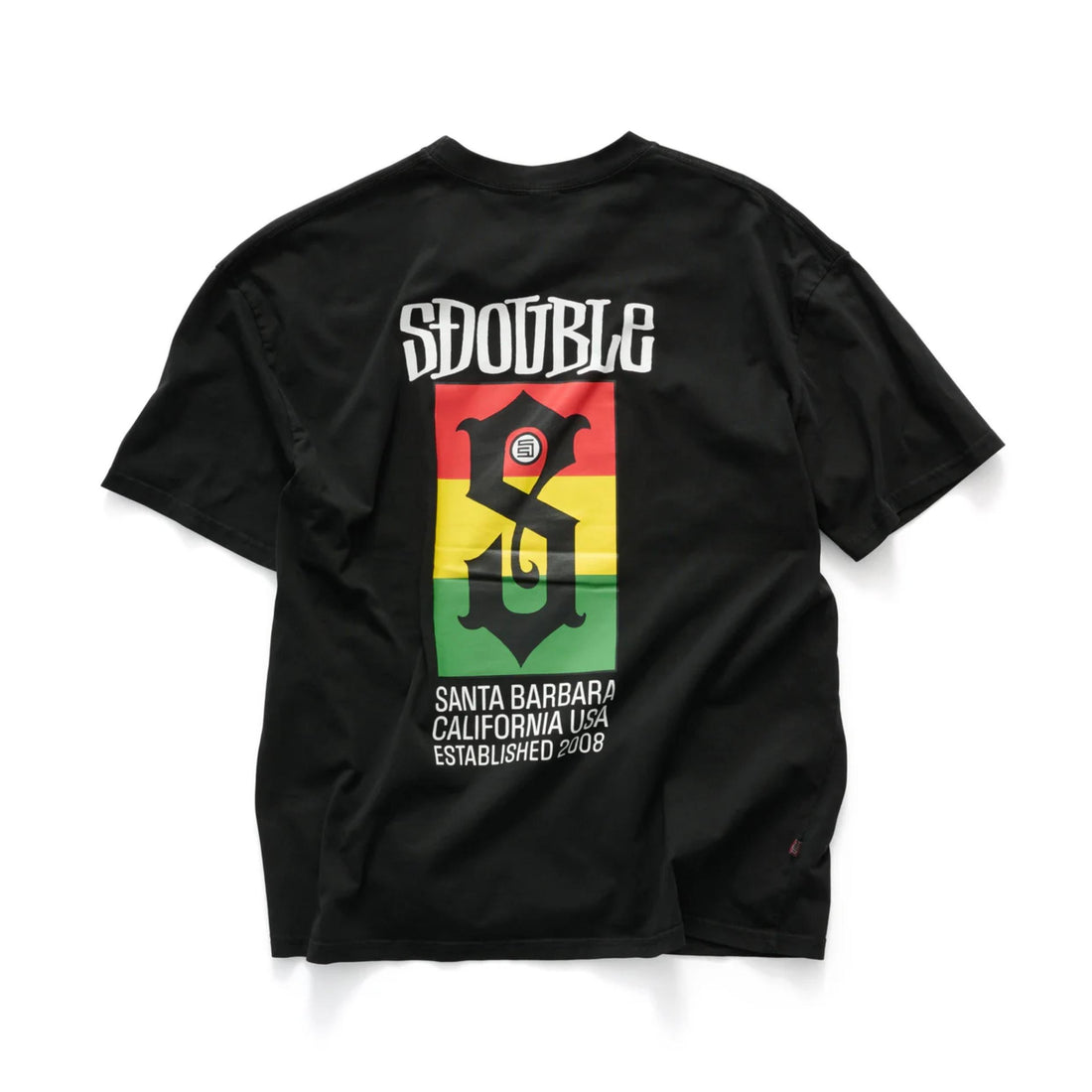S/Double Roots Flag T-Shirt in Black available at Freeride Surf & Skate NZ.