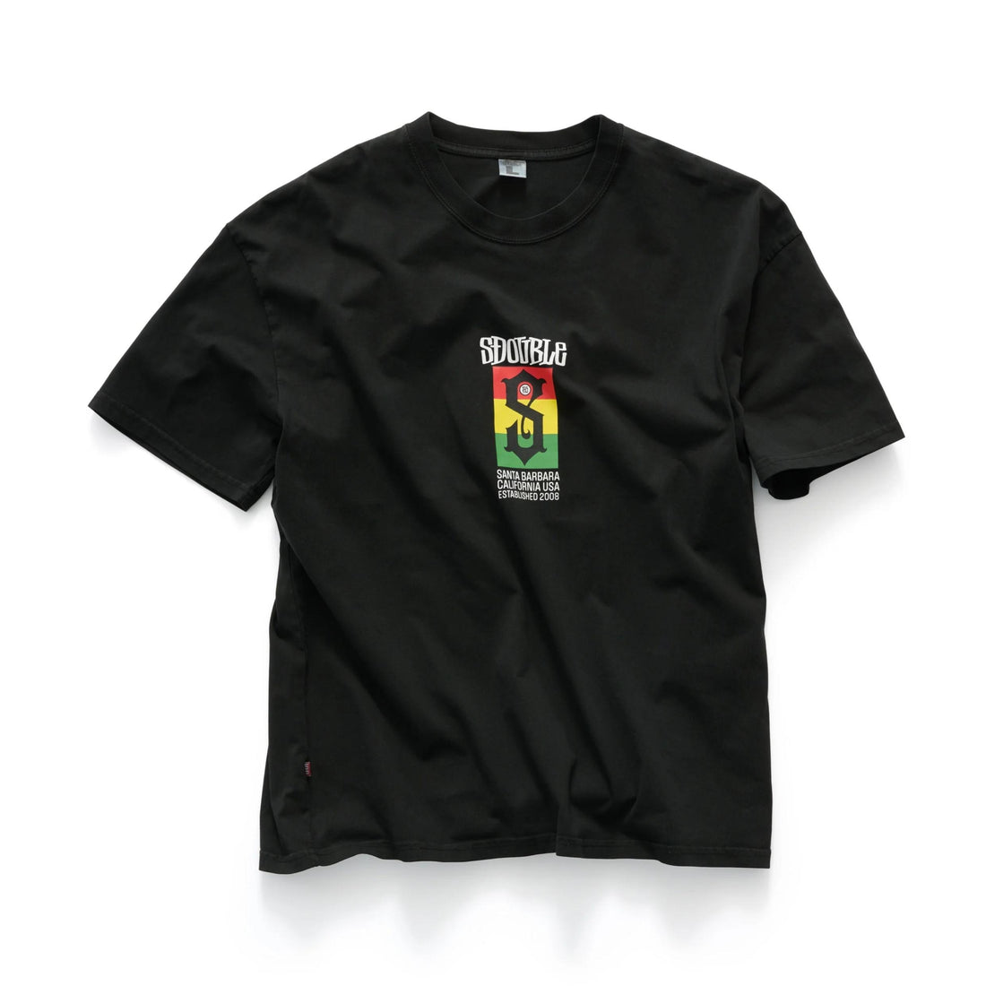 S/Double Roots Flag T-Shirt in Black available at Freeride Surf & Skate NZ.