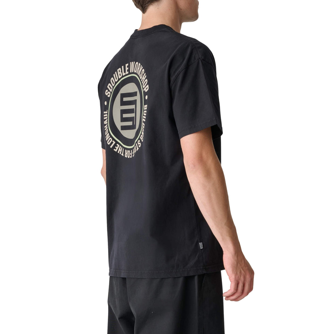 S/Double Workshop Dot SS Tee Pigment Black short sleeve t-shirt