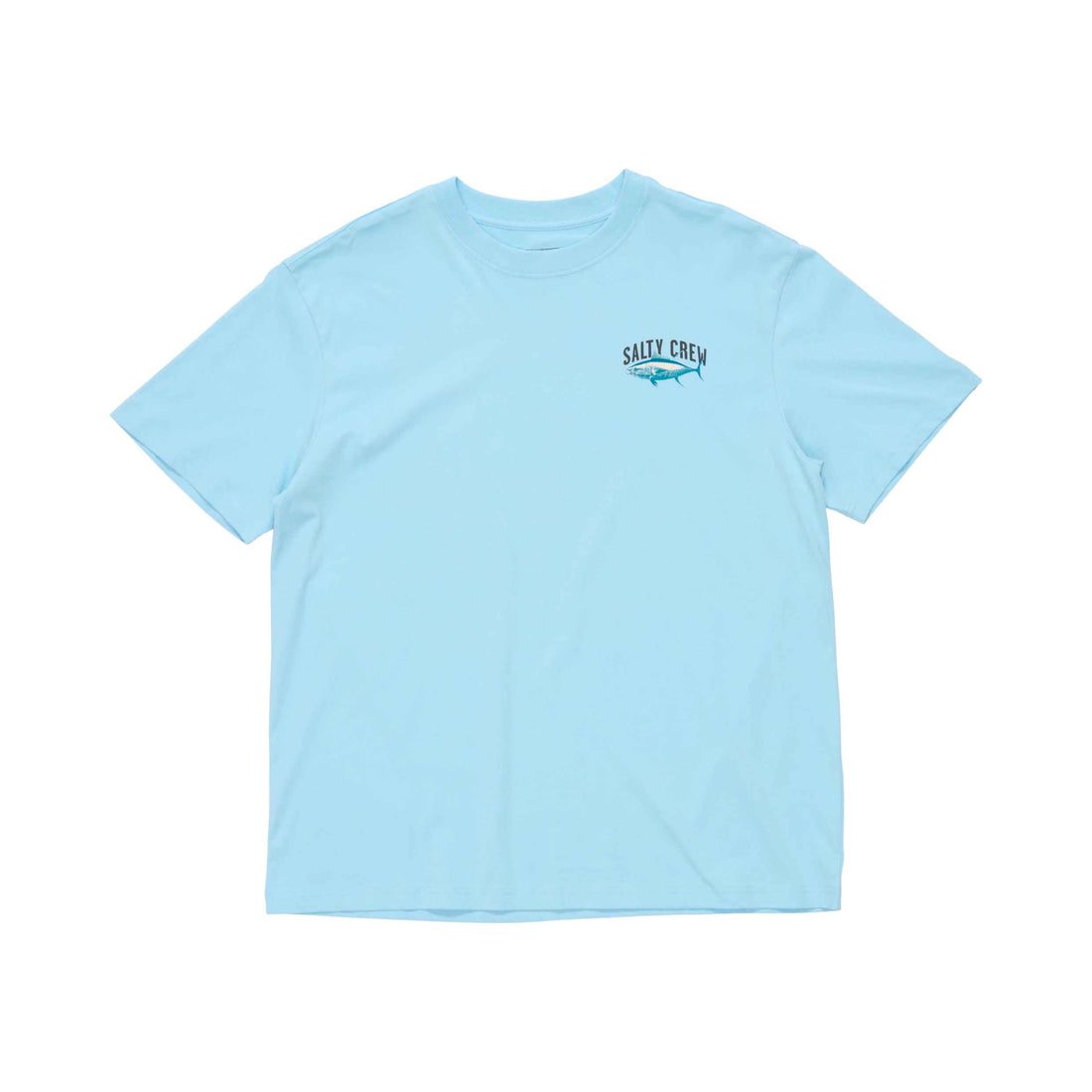 Salty Crew Bitmap Classic Tee in Clear Sky featuring front and back screen printed Bitmap graphics, soft-spun 180gsm cotton jersey and sleeve label, available at Freeride Surf & Skate NZ.