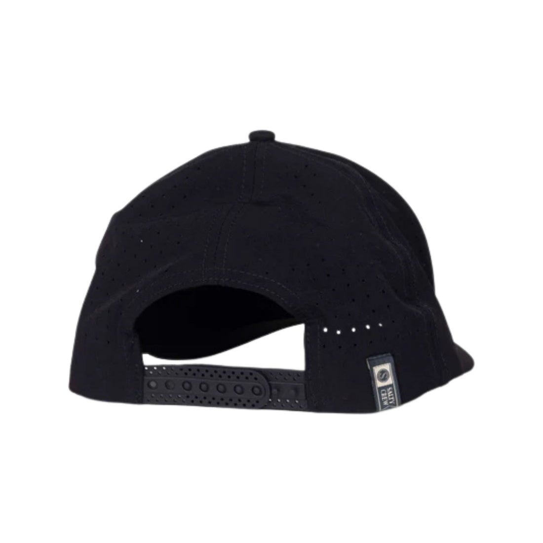 Salty Crew Lowdown snapback cap in navy with water-resistant fabric and rubber patch logo, available at Freeride Surf & Skate NZ.