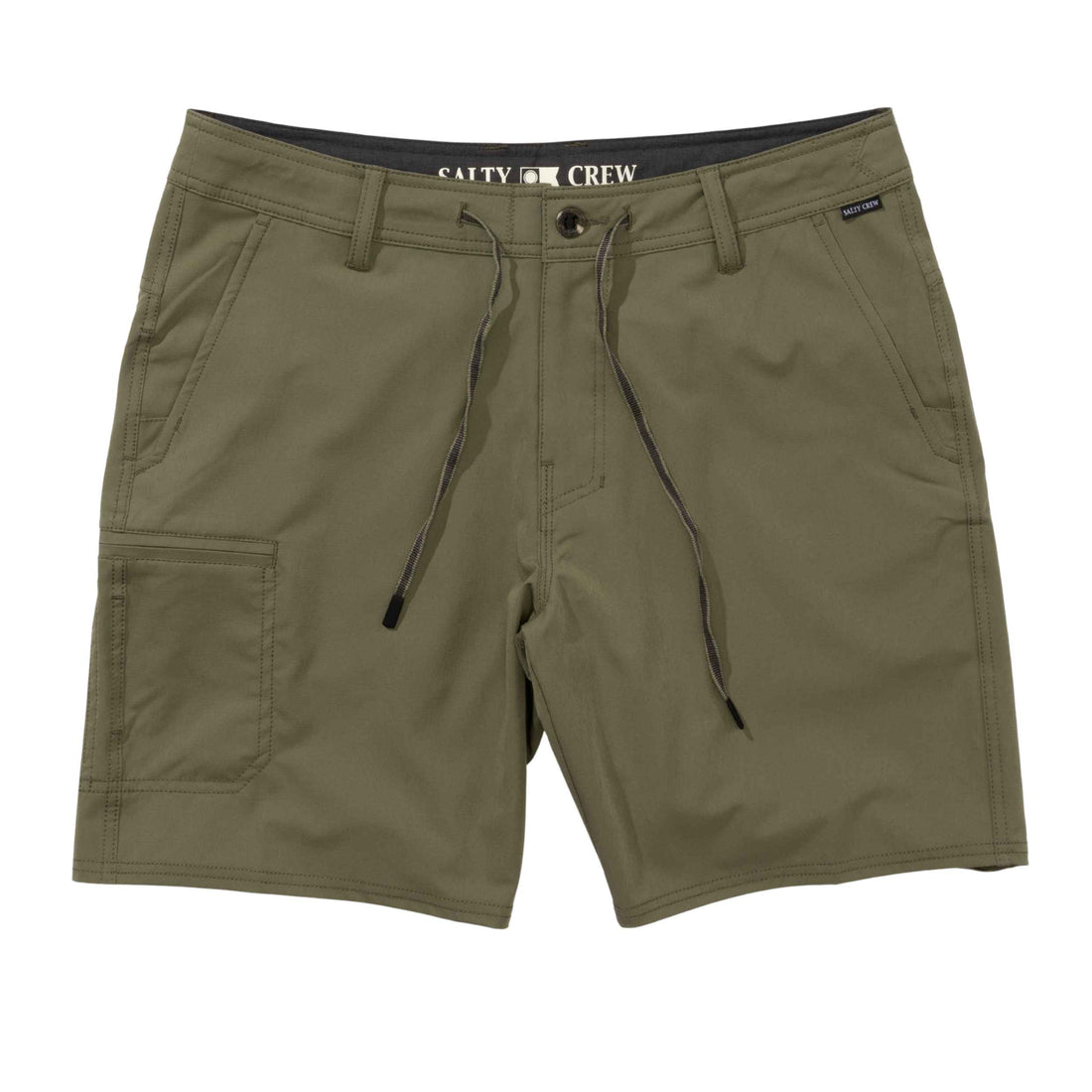 Salty Crew Transom Tech Short Dusty Olive men's performance shorts at Freeride Surf & Skate Auckland NZ