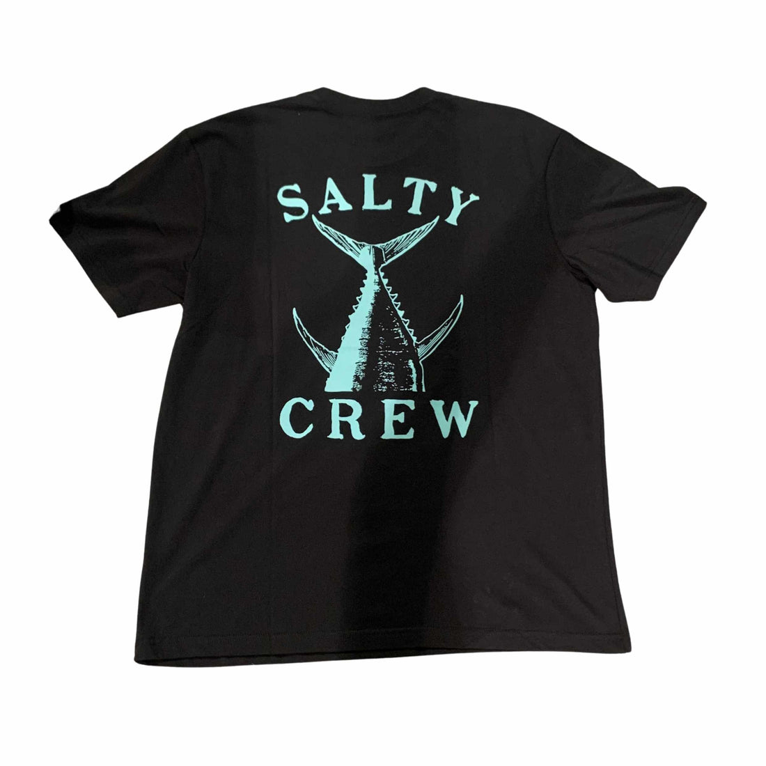 Salty Crew Vintage Tail Classic Tee black cotton surf t-shirt with front and back graphics available at Freeride Surf & Skate NZ.