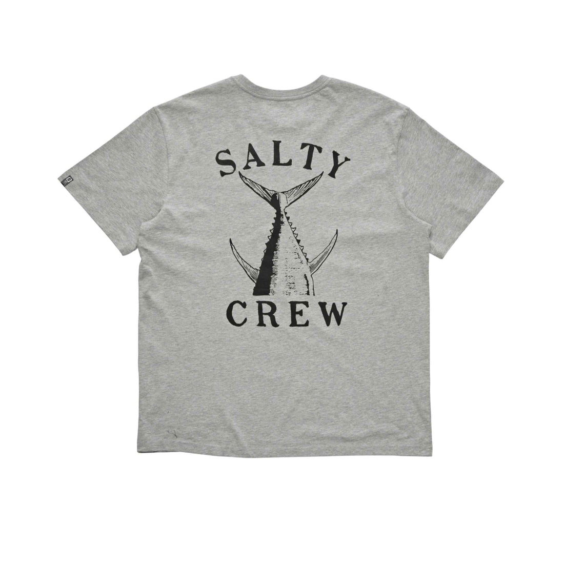 Salty Crew Vintage Tail Classic Tee in Grey Marle with retro print, available at Freeride Surf & Skate NZ.