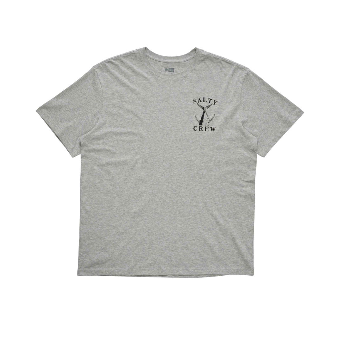 Salty Crew Vintage Tail Classic Tee in Grey Marle with retro print, available at Freeride Surf & Skate NZ.