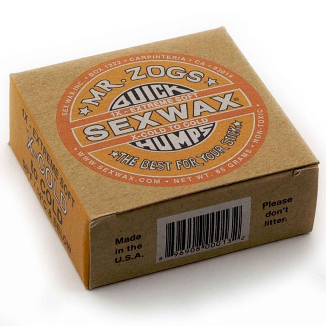 Sex Wax Eco Quick Humps Surf Wax with colour-coded formulas for different water temperatures, available at Freeride Surf & Skate NZ.
