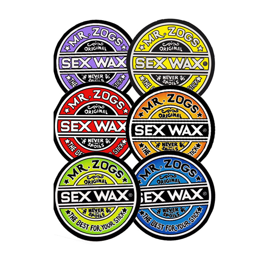 SEX WAX EXTRA LARGE STICKER ASSORTED COLOURS
