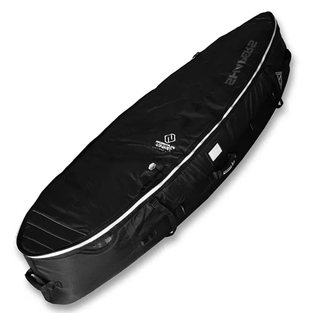 Shapers 6 foot 7 platinum 3 to 5 board surfboard travel bag heavy duty board bag available at Freeride Surf & Skate NZ.