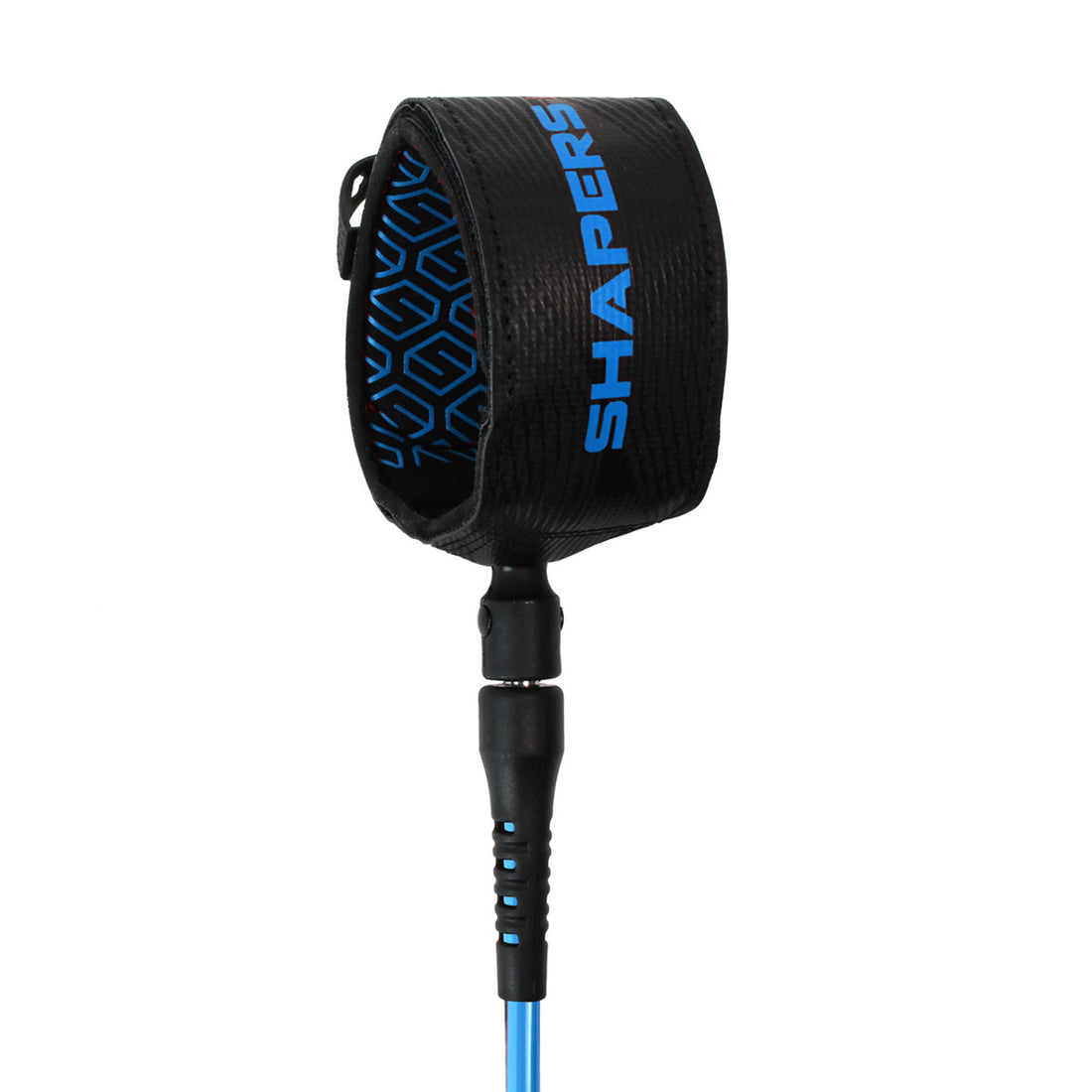 Shapers 6ft Ultra Performance surf leash in blue with slimline design, available at Freeride Surf & Skate NZ.