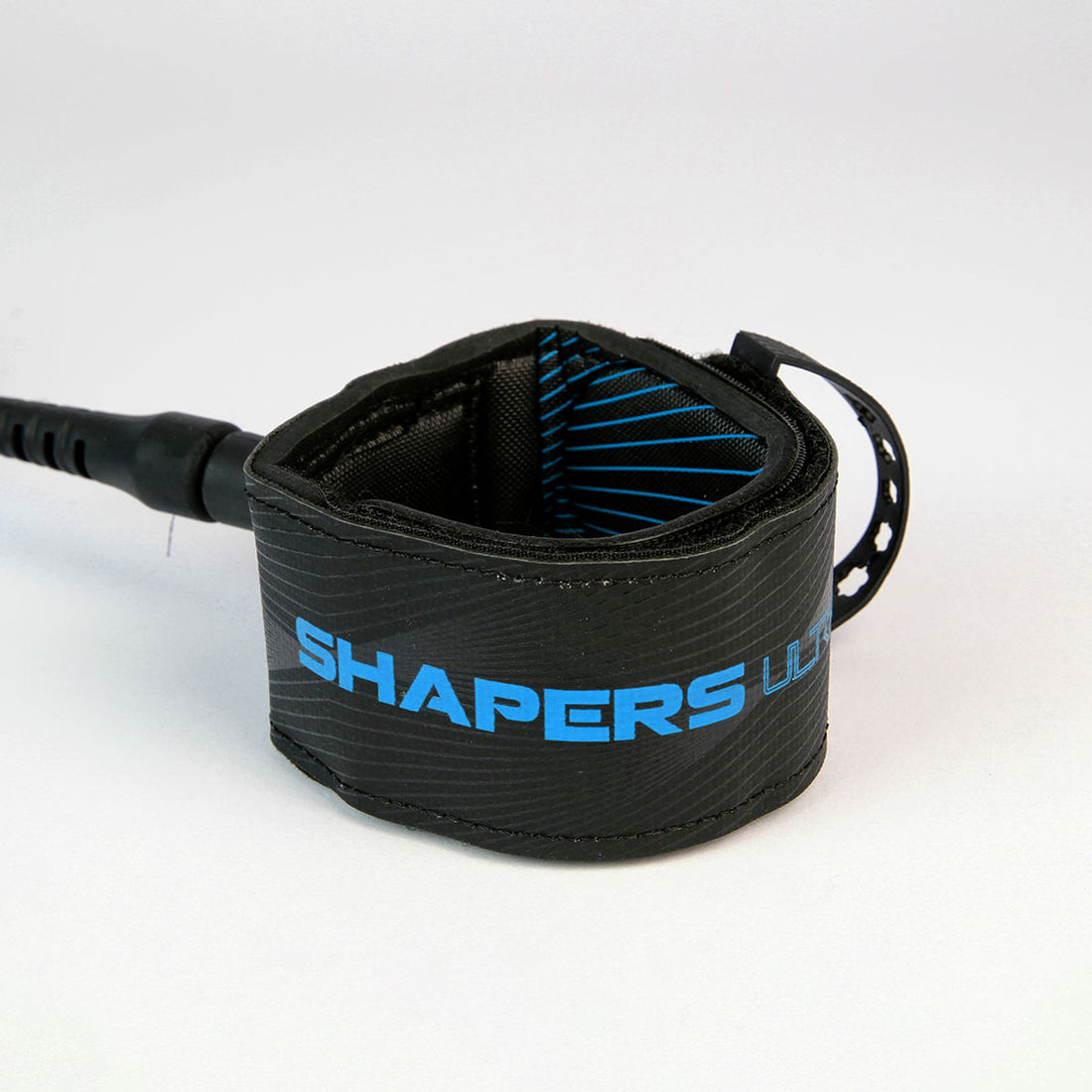 Shapers 6ft Ultra Performance surf leash in blue with slimline design, available at Freeride Surf & Skate NZ.