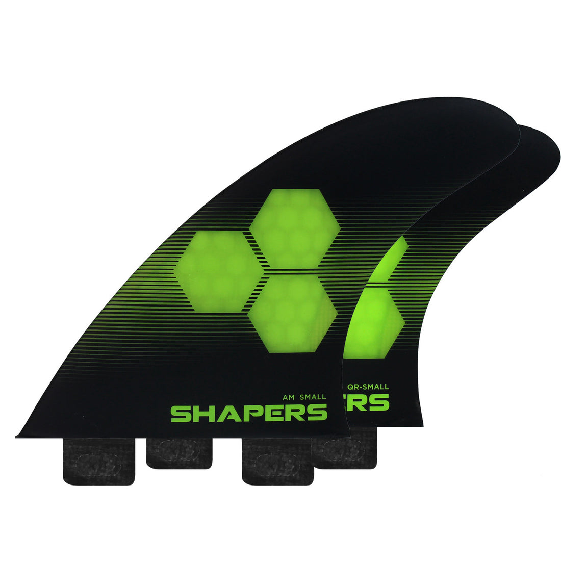 Shapers AM3 Small Tri-Quad fin set for FCS fin systems at surf shop Auckland NZ