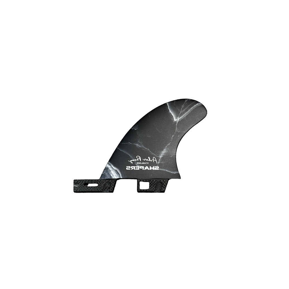 Shapers Asher Pacey 3.41" Corelite twin fin stabiliser for FCS II system at surf shop Auckland NZ