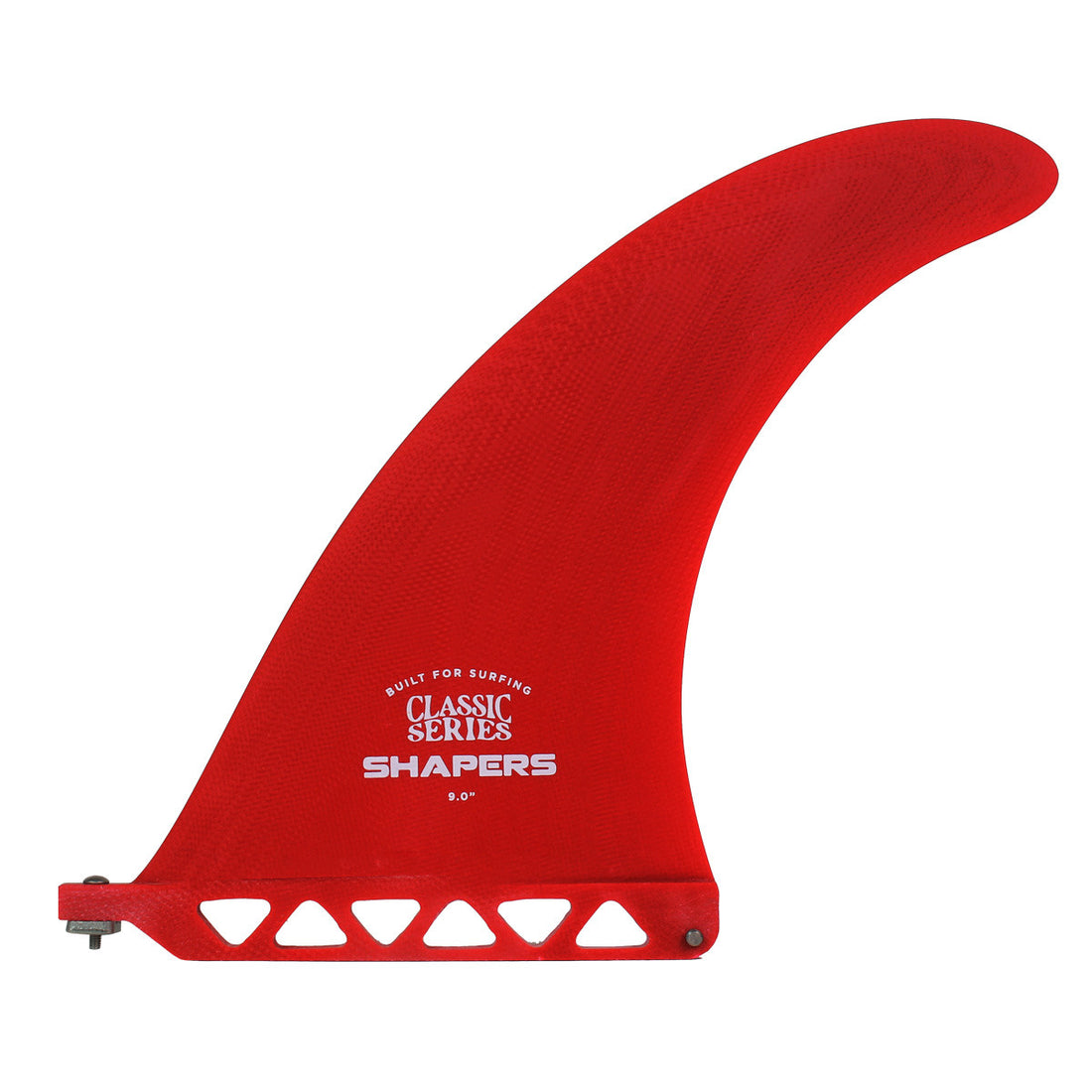 Shapers Classic Series 8" longboard fin strawberry red surfboard fin for longboard fin box surf shop Auckland NZ