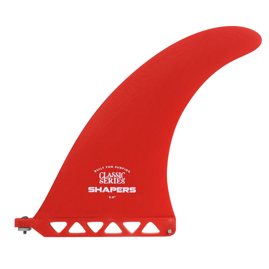 Shapers Classic Series 9" longboard fin red fibreglass surfboard fin for longboard fin box surf shop Auckland NZ