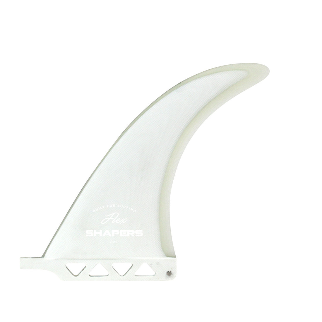 Shapers Flex 7.25" longboard fin white clear surfboard fin for longboard fin box surf shop Auckland NZ