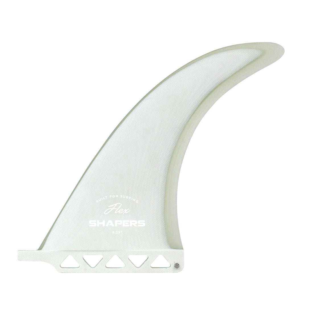 Shapers Flex 8.25" longboard fin white clear surfboard fin for longboard fin box surf shop Auckland NZ