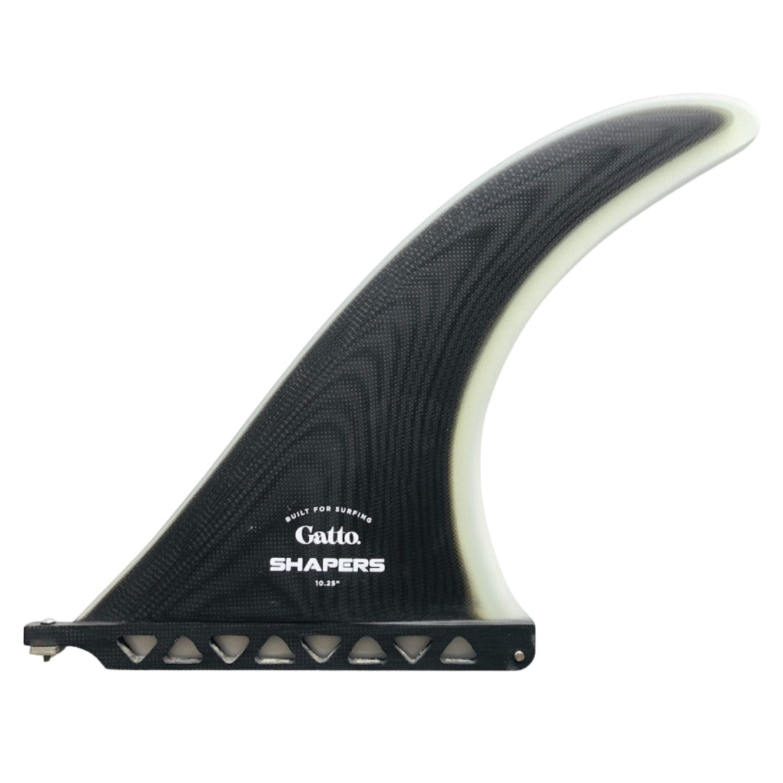 Shapers Gatto 10.25" longboard fin black translucent surfboard fin for longboard fin box surf shop Auckland NZ