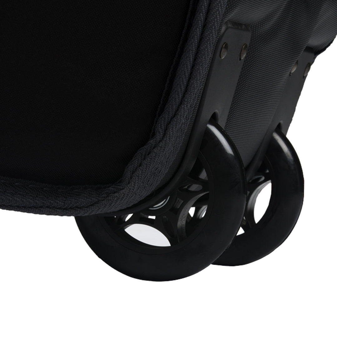 Shapers Global Wheely Surfboard Travel Bag 7’2" — wheeled multi-board surf travel coffin with reinforced padding and internal compression straps, available at Freeride Surf & Skate NZ.