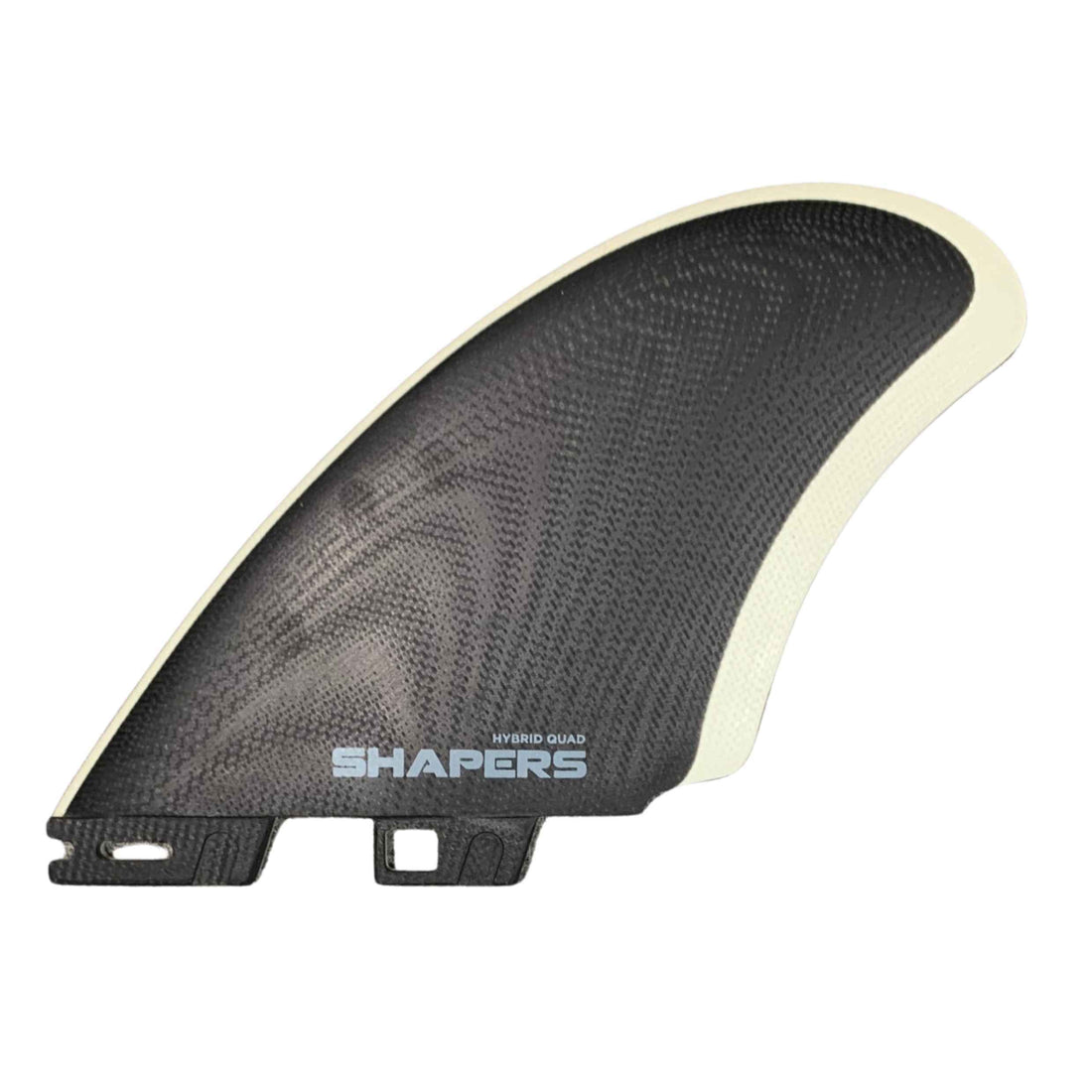 Shapers Hybrid Quad Keel Shapers 2 Tab Black Nude surfboard fin set available at Freeride Surf & Skate NZ.