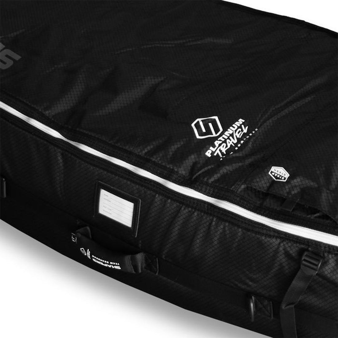 Shapers Platinum Triple Surfboard Travel Bag — padded surf travel coffin for up to three boards with heat protection and reinforced rails, available at Freeride Surf & Skate NZ.
