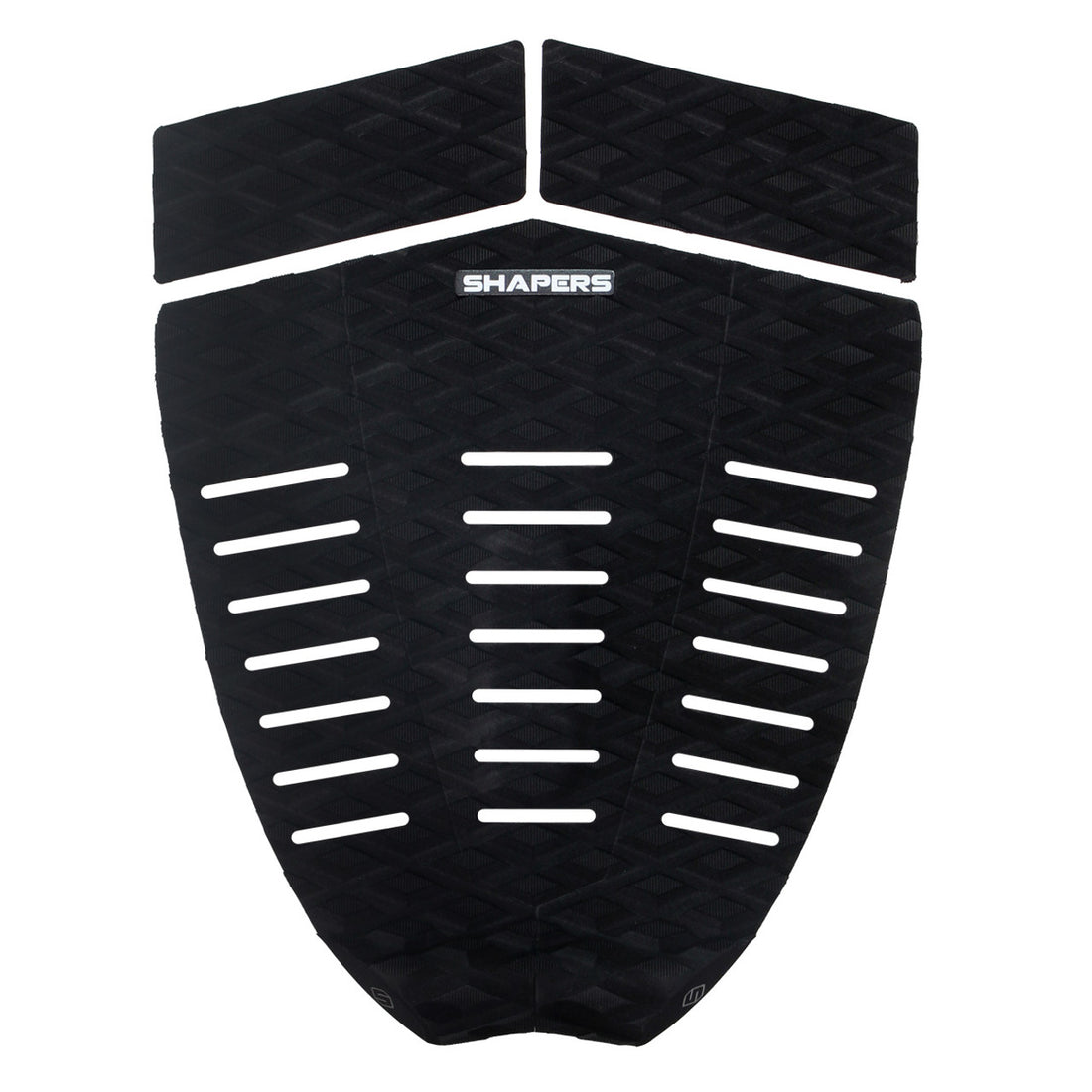 FEATURES

Colour: Black
Five Piece
28mm Power Kick
7 x 130mm Pro Arch
Diamond Trax Groove
Close Cell Water Resistant EVA

The 5 Piece Round Tail pad is perfect for you guessed it... Round Tail surboards. It features a pulled in tail to fit perfectly on surfboards with tight tail ares such as Round Tails and Step Ups. The five piece adds extra length and grip which is often needed on longer boards.
