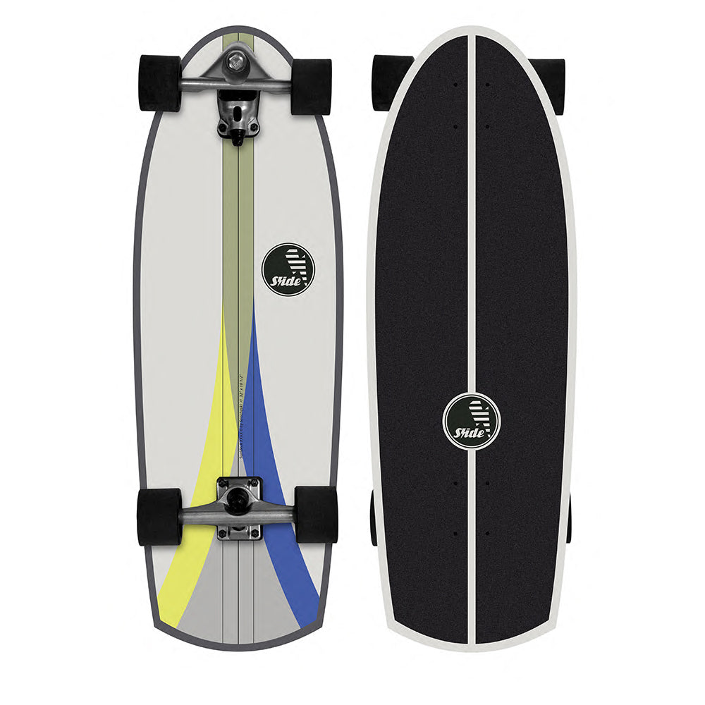Slide Chicala Surf Deck 32-inch surf skate with wide tail and Gen 3 truck system, available at Freeride Surf & Skate NZ.
