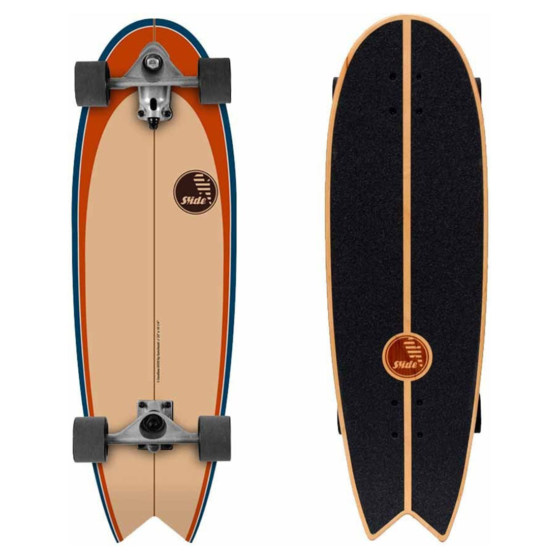 Slide Swallow Kaolin 33 Inch Surf Skate designed for longboard-style carving and cruising.