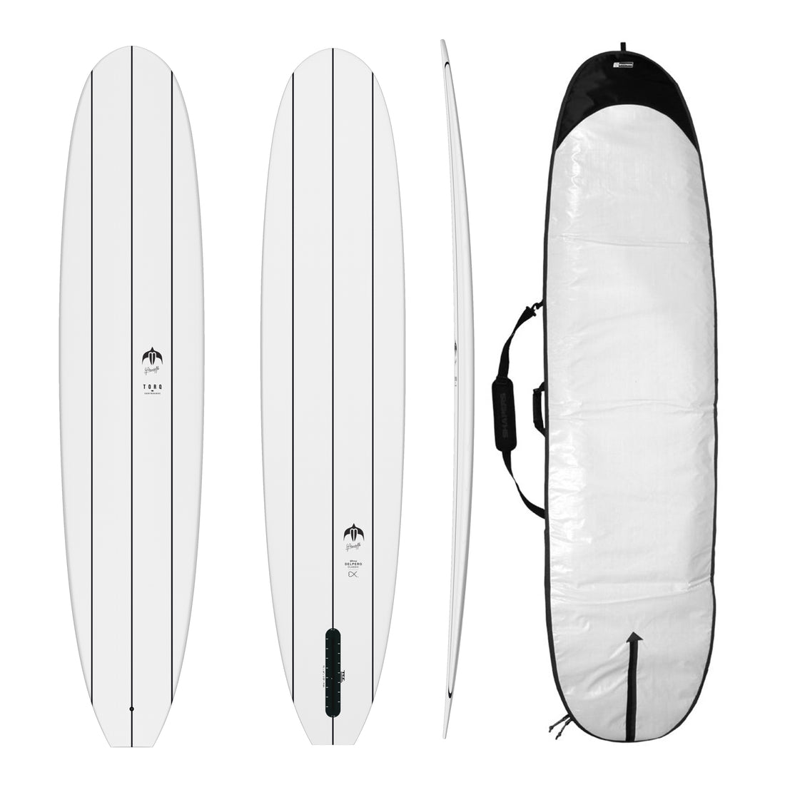 Alain Minvielle has extensive shaping experience in California and a fine appreciation for the flow and glide of the classic style. With Edouard’s input they have created a Classic shape inspired by the classic 60’s model of Longboarding (no edge) while adding some more modern bottom line to find the perfect cruiser with surprising manœuvrability. Torq Tec Classic Longboard 9'2