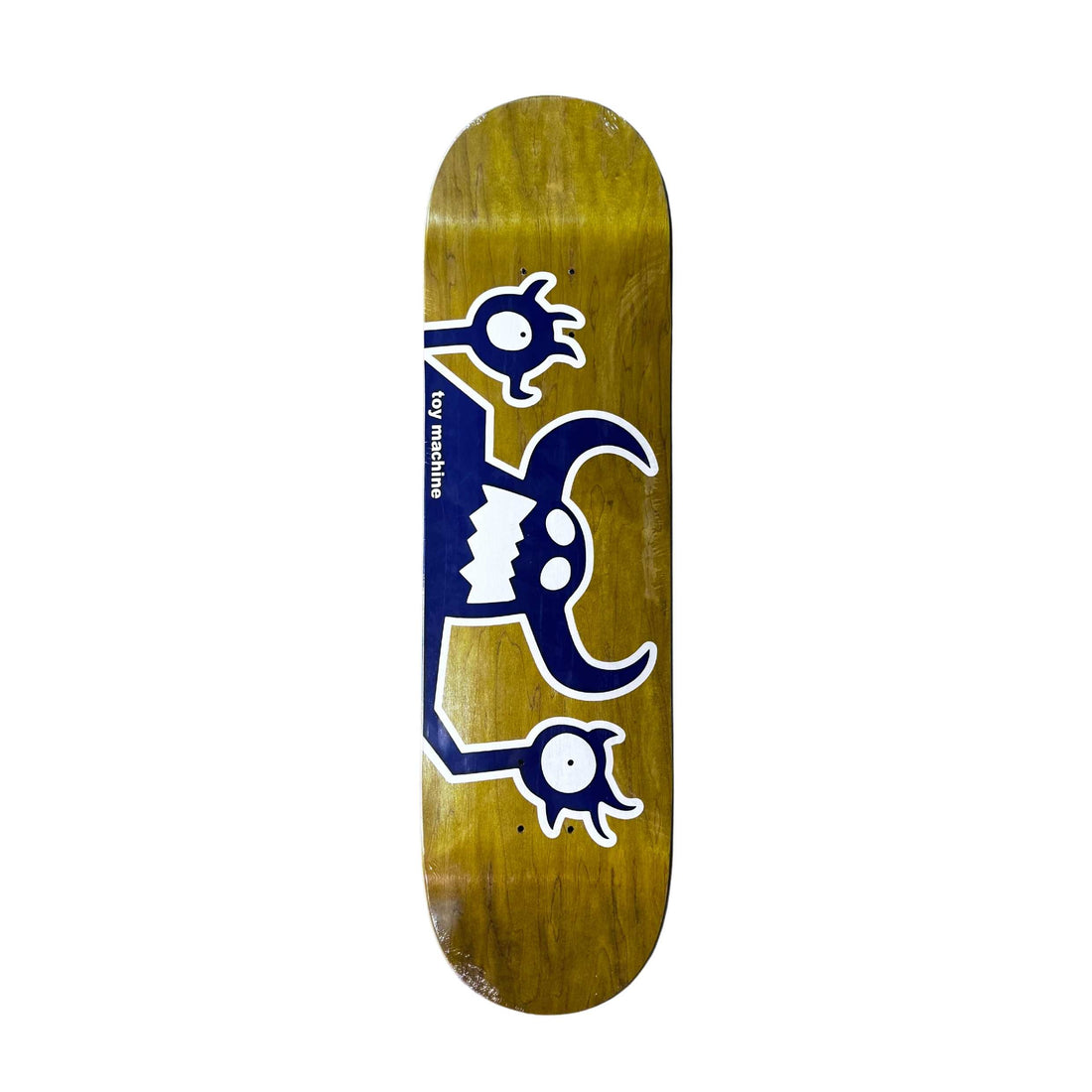 Toy Machine OG Monster Skateboard Deck 8.38 — classic yellow and blue 7-ply maple deck with iconic OG Monster artwork, available at Freeride Surf & Skate NZ.