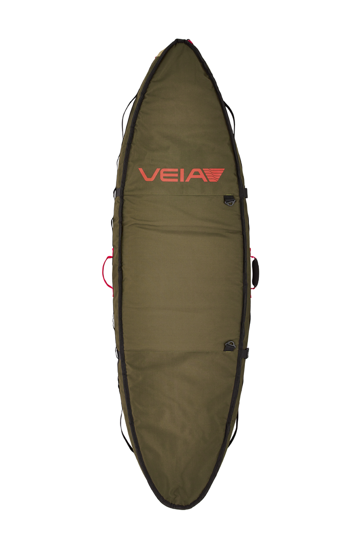Veia 3/2 convertible 6 foot 6 surfboard travel bag squadron Cordura board bag available at Freeride Surf & Skate NZ.
