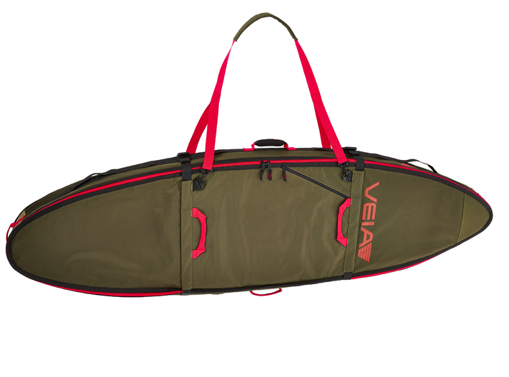 VEIA 3/2 Convertible Surfboard Travel Bag 6’0" in Squadron — compact multi-board surf travel bag with hidden board compartment, available at Freeride Surf & Skate NZ.