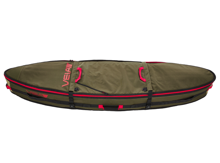 VEIA 3/2 Convertible Surfboard Travel Bag 6’0" in Squadron — compact multi-board surf travel bag with hidden board compartment, available at Freeride Surf & Skate NZ.